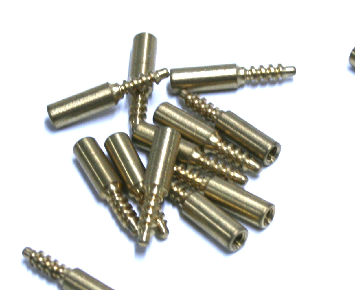 The threaded end of the cleaning stick